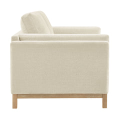 Roscoe Ivory 63 inch Fabric Loveseat - Ornate Home