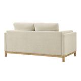 Roscoe Ivory 63 inch Fabric Loveseat - Ornate Home