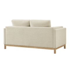 Roscoe Ivory 63 inch Fabric Loveseat - Ornate Home