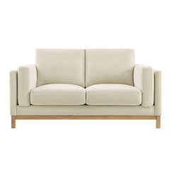 Roscoe Ivory 63 inch Fabric Loveseat - Ornate Home