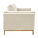 Roscoe Ivory 81 inch Fabric Sofa - Ornate Home