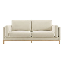 Roscoe Ivory 81 inch Fabric Sofa - Ornate Home