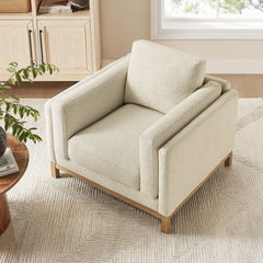 Roscoe Ivory Fabric Armchair - Ornate Home