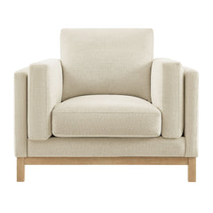 Roscoe Ivory Fabric Armchair - Ornate Home
