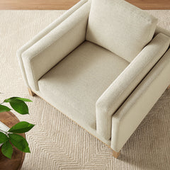 Roscoe Ivory Fabric Armchair - Ornate Home