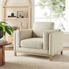 Roscoe Ivory Fabric Armchair - Ornate Home