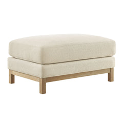 Roscoe Ivory Fabric Ottoman - Ornate Home