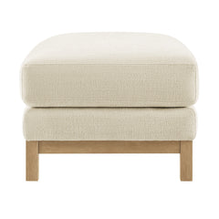 Roscoe Ivory Fabric Ottoman - Ornate Home