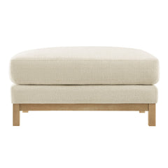 Roscoe Ivory Fabric Ottoman - Ornate Home