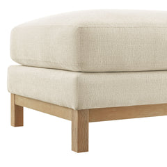 Roscoe Ivory Fabric Ottoman - Ornate Home
