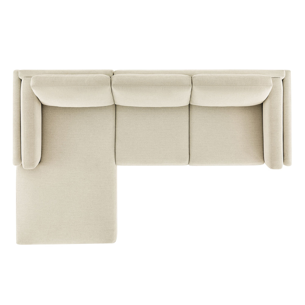Roscoe Ivory Left-Facing Fabric Sectional Sofa with Chaise - Ornate Home