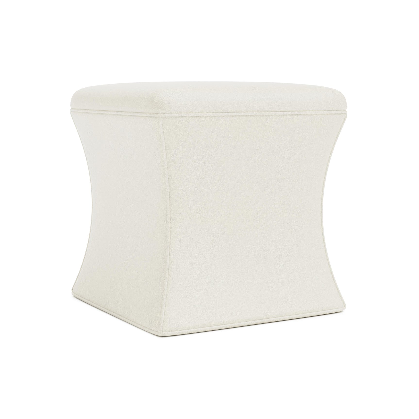 Roscoe Ivory Ottoman Without Nails - Ornate Home