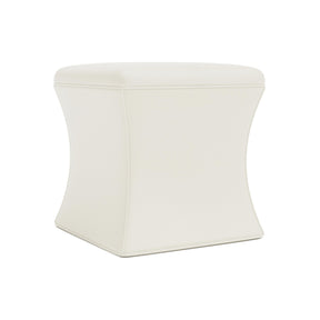 Roscoe Ivory Ottoman Without Nails - Ornate Home