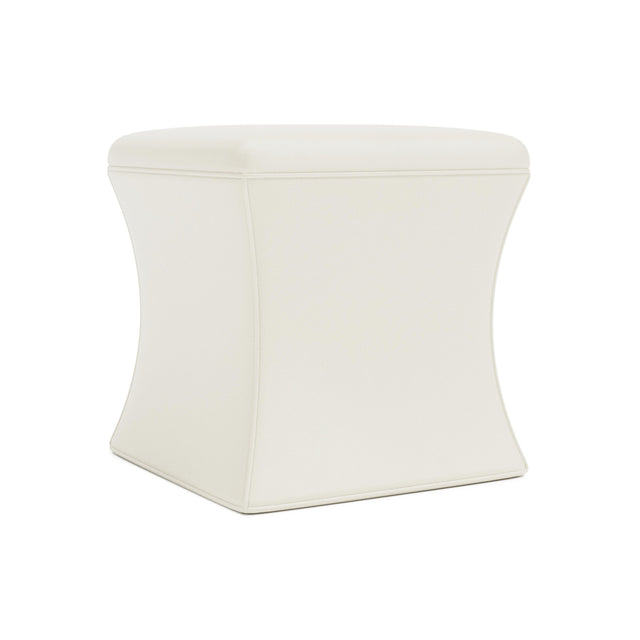 Roscoe Ivory Ottoman Without Nails - Ornate Home