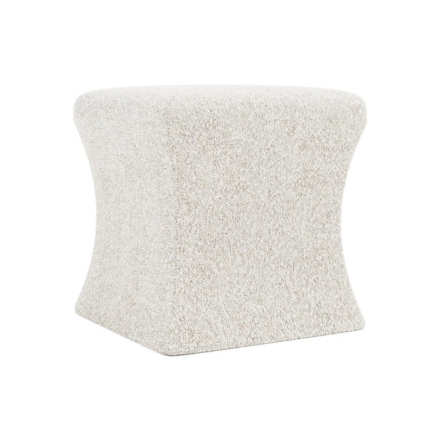Roscoe Ivory Ottoman Without Nails - Ornate Home