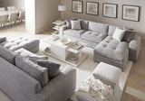 Roscoe Ivory Ottoman Without Nails - Ornate Home