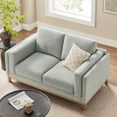 Roscoe Mist 63 inch Fabric Loveseat - Ornate Home