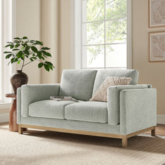 Roscoe Mist 63 inch Fabric Loveseat - Ornate Home