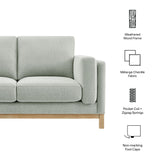 Roscoe Mist 63 inch Fabric Loveseat - Ornate Home