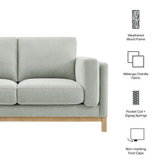 Roscoe Mist 63 inch Fabric Loveseat - Ornate Home