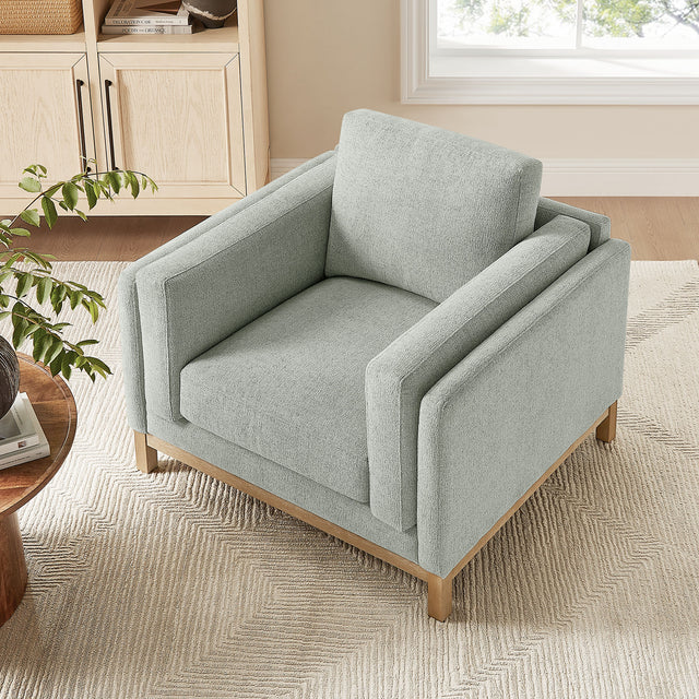 Roscoe Mist Fabric Armchair - Ornate Home