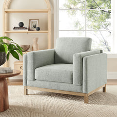 Roscoe Mist Fabric Armchair - Ornate Home