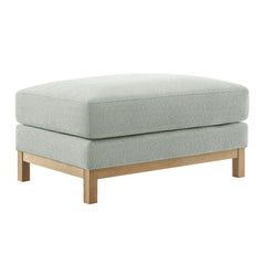 Roscoe Mist Fabric Ottoman - Ornate Home