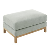 Roscoe Mist Fabric Ottoman - Ornate Home