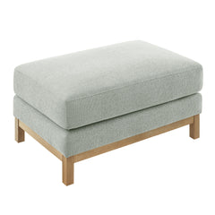 Roscoe Mist Fabric Ottoman - Ornate Home