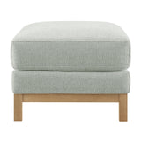 Roscoe Mist Fabric Ottoman - Ornate Home