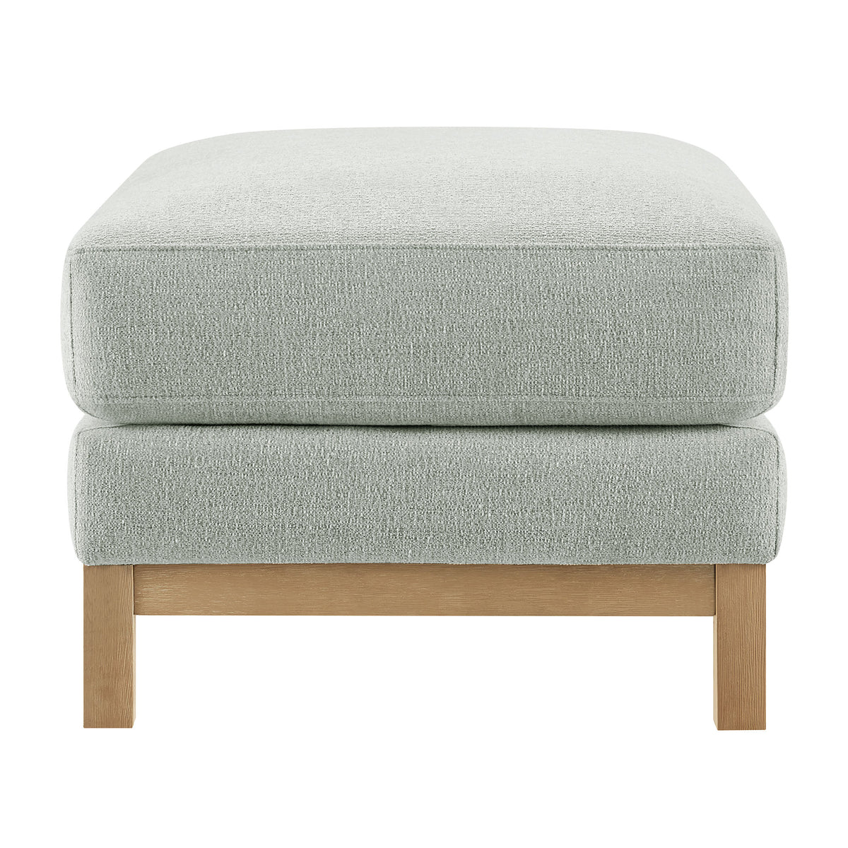 Roscoe Mist Fabric Ottoman - Ornate Home