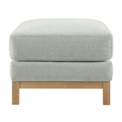 Roscoe Mist Fabric Ottoman - Ornate Home