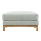 Roscoe Mist Fabric Ottoman - Ornate Home