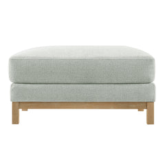 Roscoe Mist Fabric Ottoman - Ornate Home