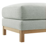 Roscoe Mist Fabric Ottoman - Ornate Home
