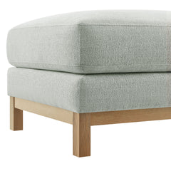 Roscoe Mist Fabric Ottoman - Ornate Home