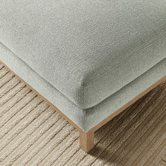 Roscoe Mist Fabric Ottoman - Ornate Home