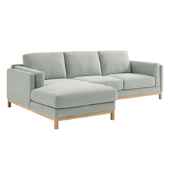 Roscoe Mist Left-Facing Fabric Sectional Sofa with Chaise - Ornate Home
