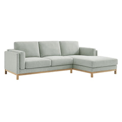 Roscoe Mist Right-Facing Fabric Sectional Sofa with Chaise - Ornate Home