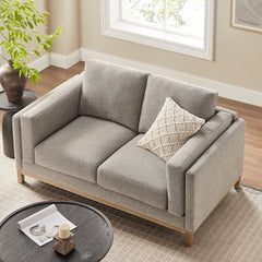 Roscoe Pewter 63 inch Fabric Loveseat - Ornate Home
