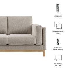 Roscoe Pewter 63 inch Fabric Loveseat - Ornate Home