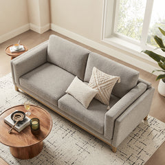 Roscoe Pewter 81 inch Fabric Sofa - Ornate Home