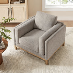 Roscoe Pewter Fabric Armchair - Ornate Home