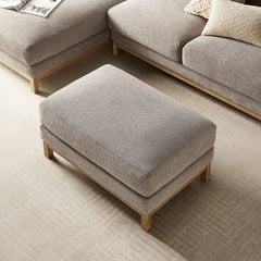 Roscoe Pewter Fabric Ottoman - Ornate Home