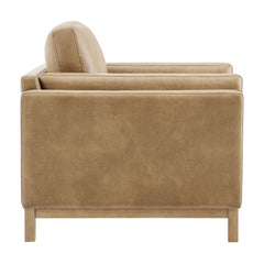 Roscoe Toast Vegan Leather Armchair - Ornate Home