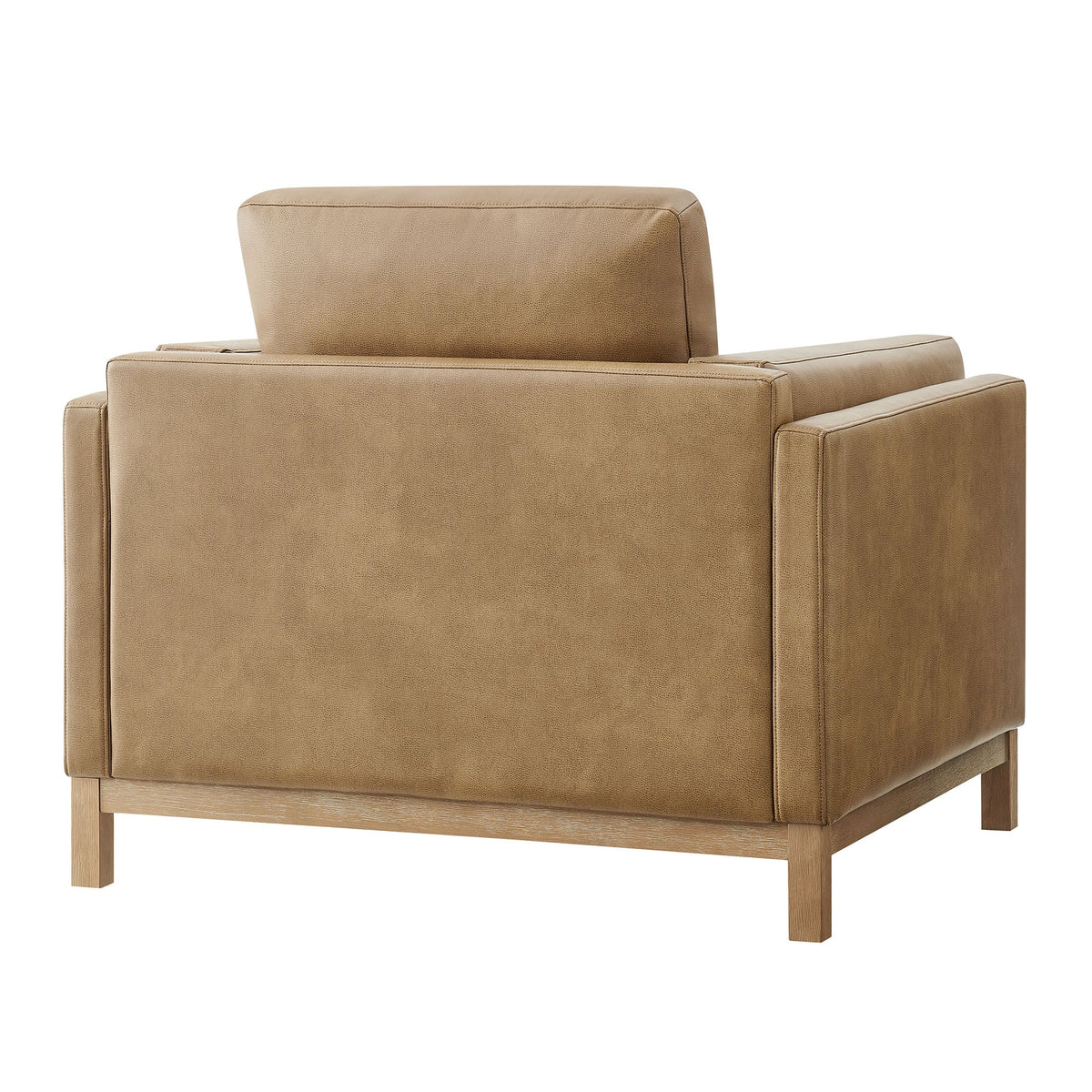 Roscoe Toast Vegan Leather Armchair - Ornate Home