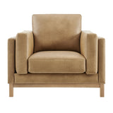 Roscoe Toast Vegan Leather Armchair - Ornate Home