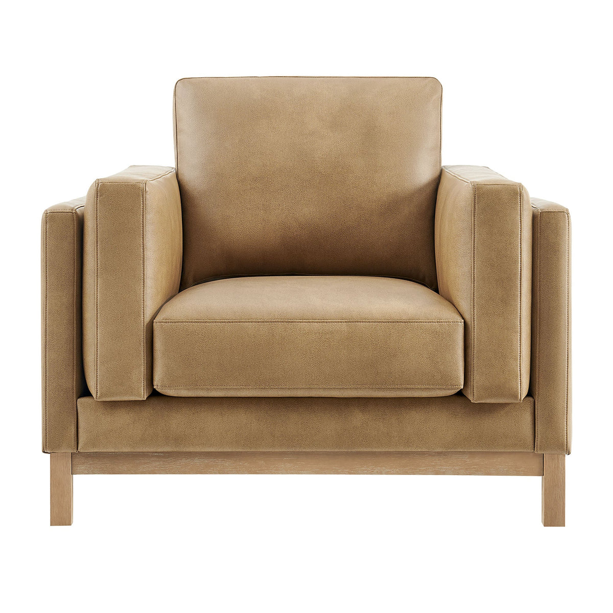 Roscoe Toast Vegan Leather Armchair - Ornate Home