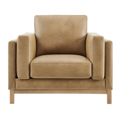 Roscoe Toast Vegan Leather Armchair - Ornate Home