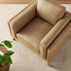 Roscoe Toast Vegan Leather Armchair - Ornate Home